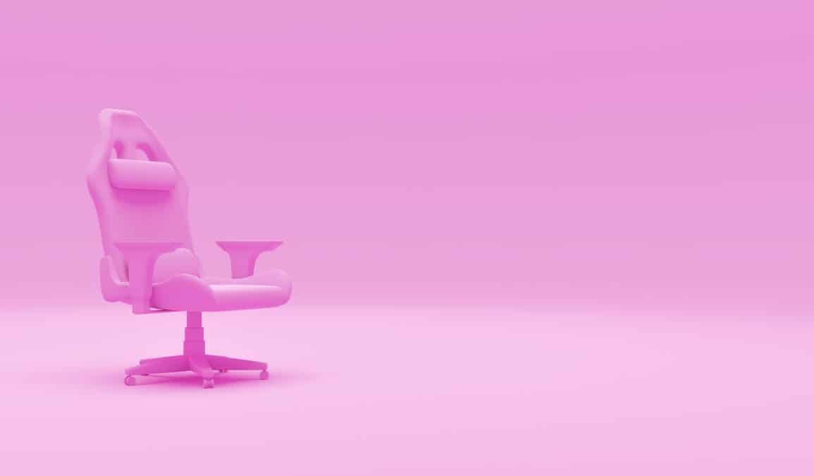 room with pink gaming chair