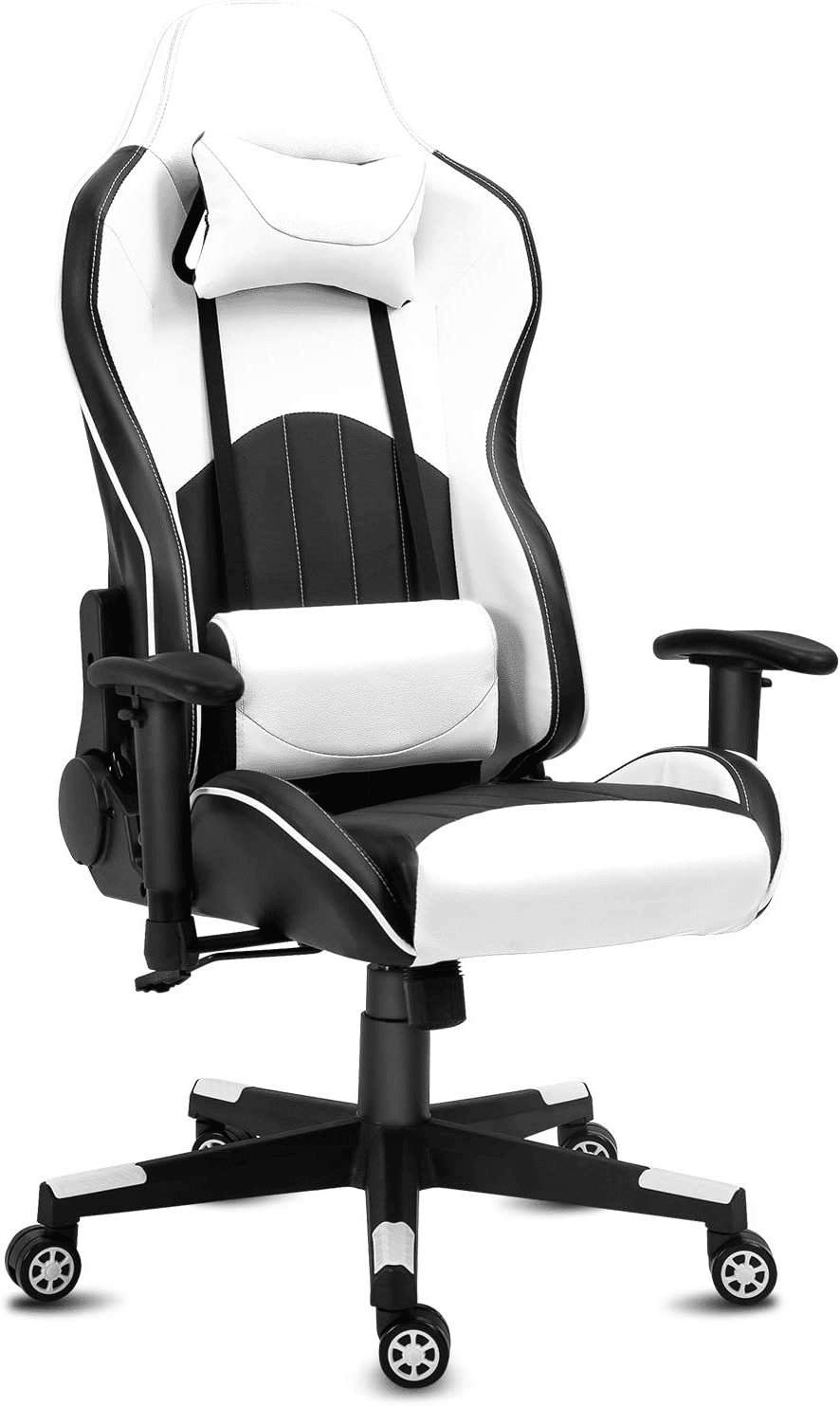 Modern Depot's Gaming Chair with Headrest Lumbar Support and Adjustable Armrests