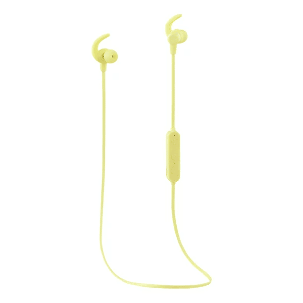 yellow in ear headphone