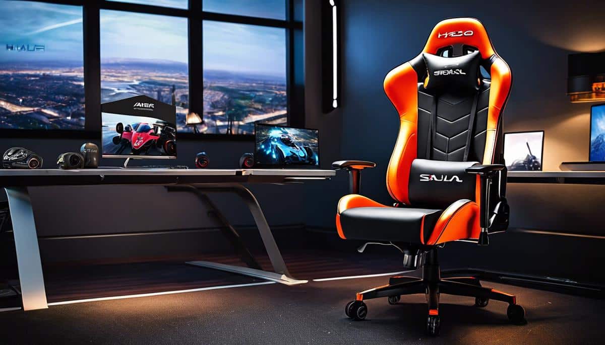 Image of a customized Halo gaming chair featuring cutting-edge technology and personalized comfort