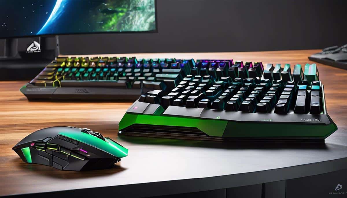 Image of a keyboard designed specifically for Halo Infinite, enhancing the gaming experience